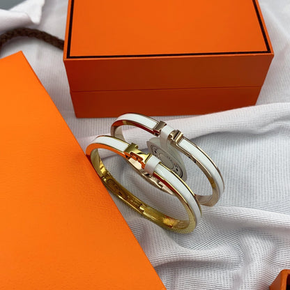 [Peak]CLASSIC HM CLIC WHITE 8MM ENAMEL BRACELET