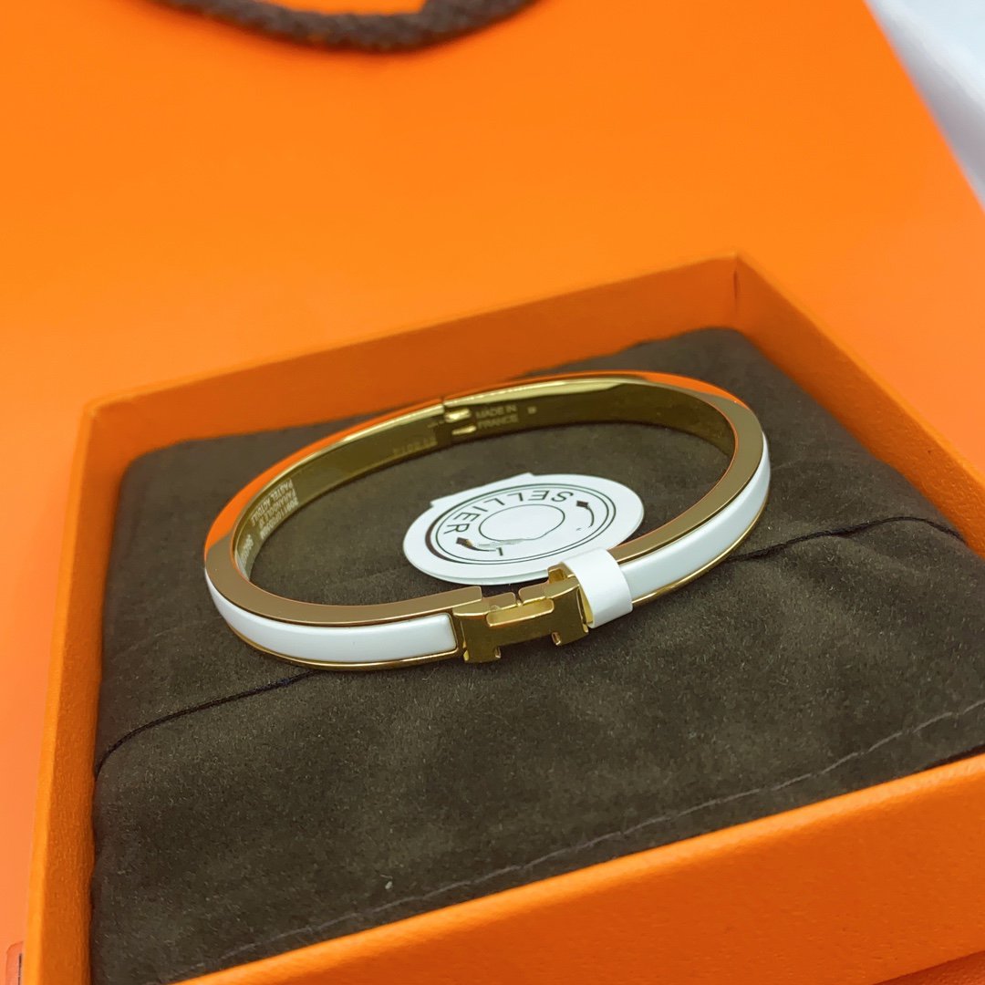 [Peak]CLASSIC HM CLIC WHITE 8MM ENAMEL BRACELET