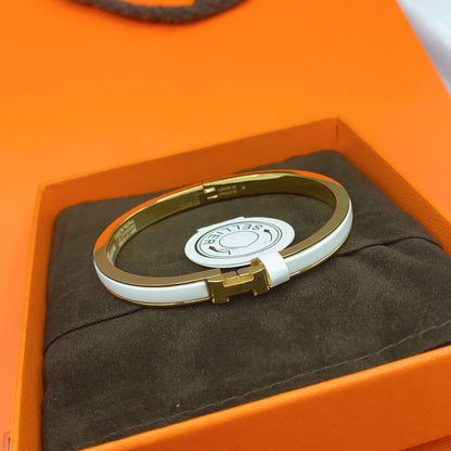 [Peak]CLASSIC HM CLIC WHITE 8MM ENAMEL BRACELET
