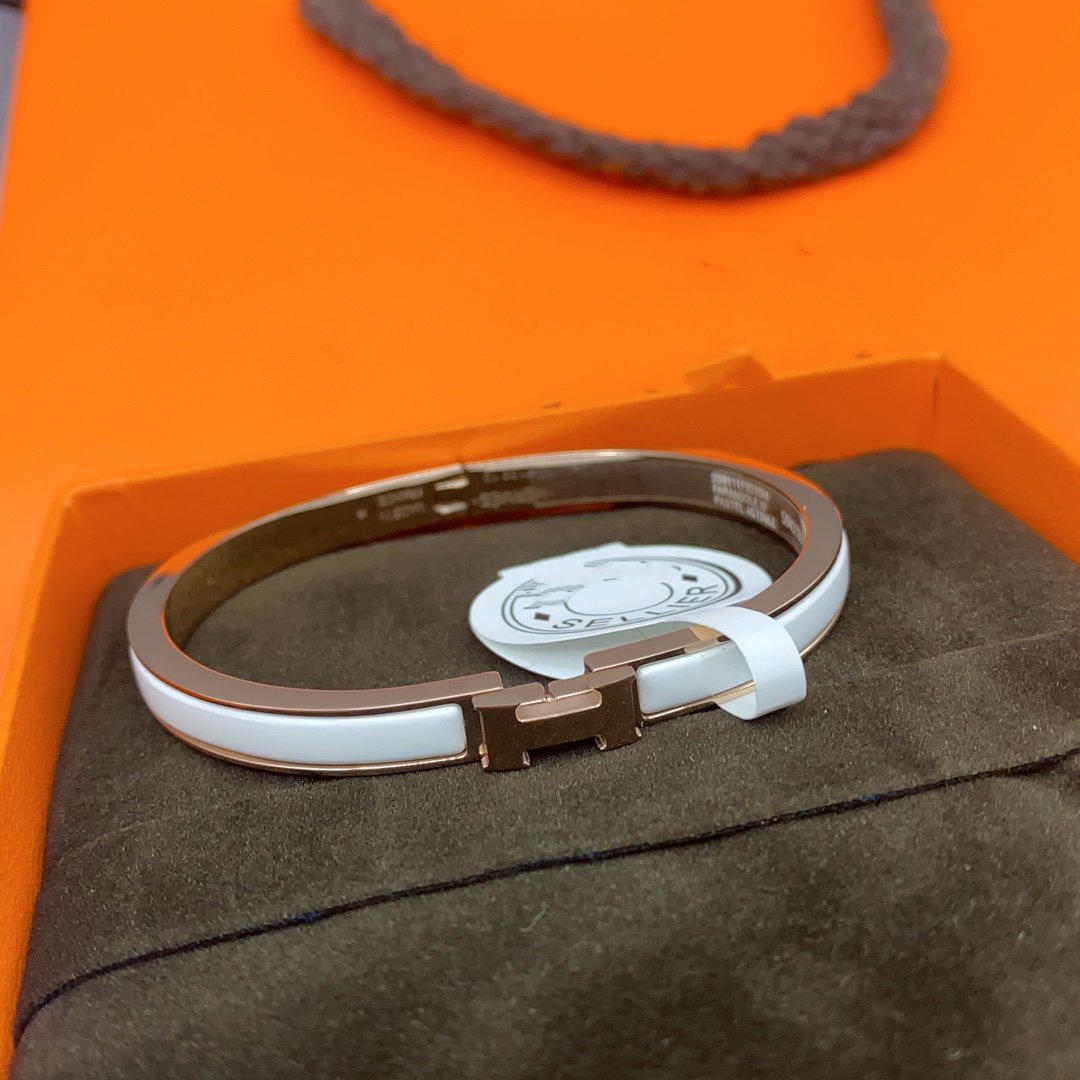 [Peak]CLASSIC HM CLIC WHITE 8MM ENAMEL BRACELET