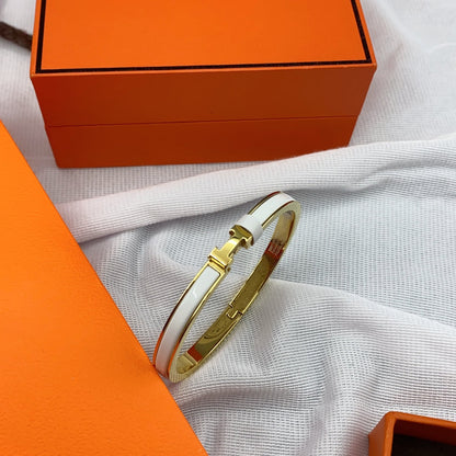 [Peak]CLASSIC HM CLIC WHITE 8MM ENAMEL BRACELET