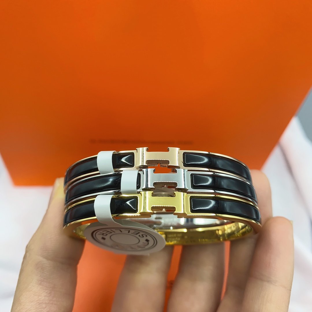 [Peak]CLASSIC HM CLIC BLACK 8MM ENAMEL BRACELET