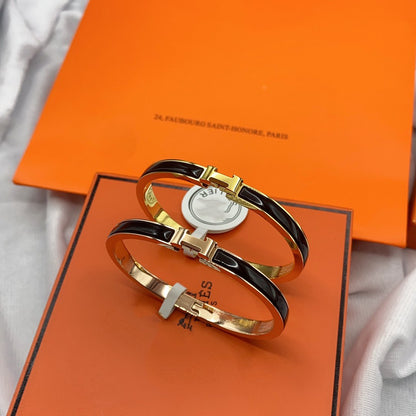 [Peak]CLASSIC HM CLIC BLACK 8MM ENAMEL BRACELET