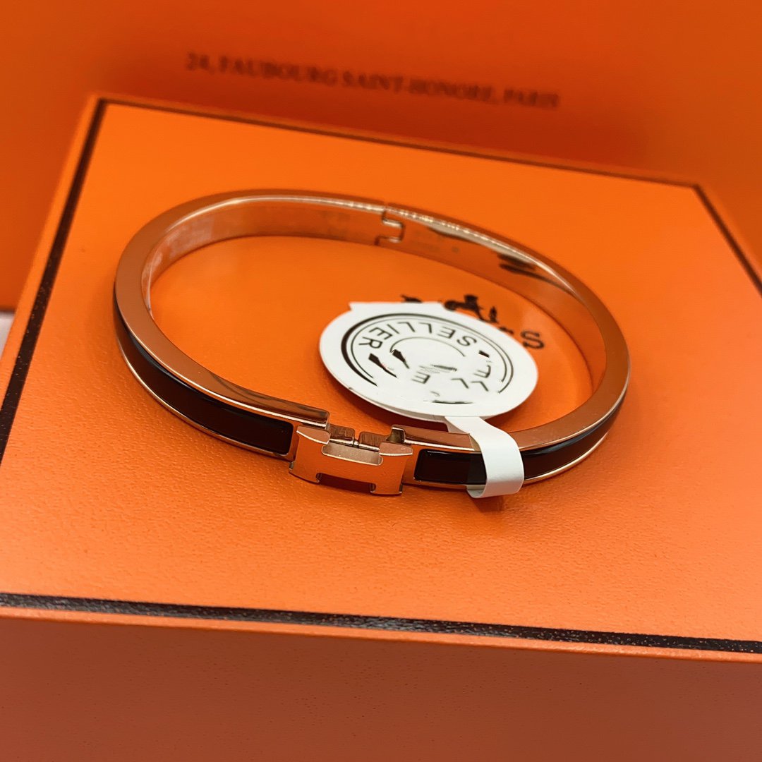 [Peak]CLASSIC HM CLIC BLACK 8MM ENAMEL BRACELET