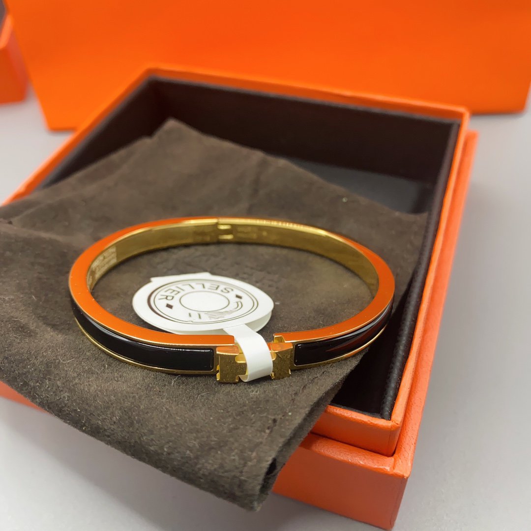 [Peak]CLASSIC HM CLIC BLACK 8MM ENAMEL BRACELET