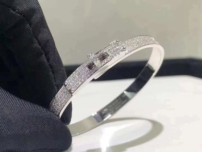 [Peak]HM KELLY BRACELET IN SILVER AND FULL PAVE DIAMOND