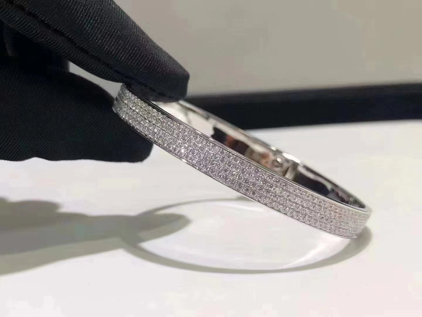 [Peak]HM KELLY BRACELET IN SILVER AND FULL PAVE DIAMOND