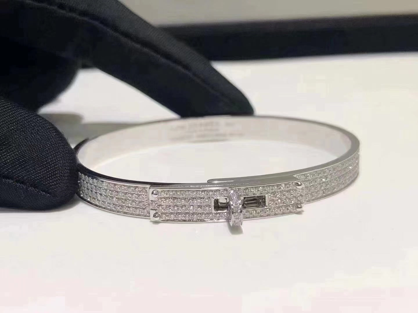 [Peak]HM KELLY BRACELET IN SILVER AND FULL PAVE DIAMOND