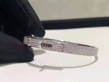 [Peak]HM KELLY BRACELET IN SILVER AND FULL PAVE DIAMOND