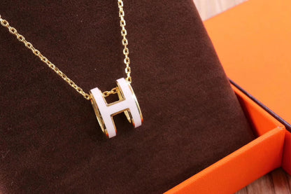 [Peak]HM CLIC YELLOW ENAMEL GOLD NECKLACE