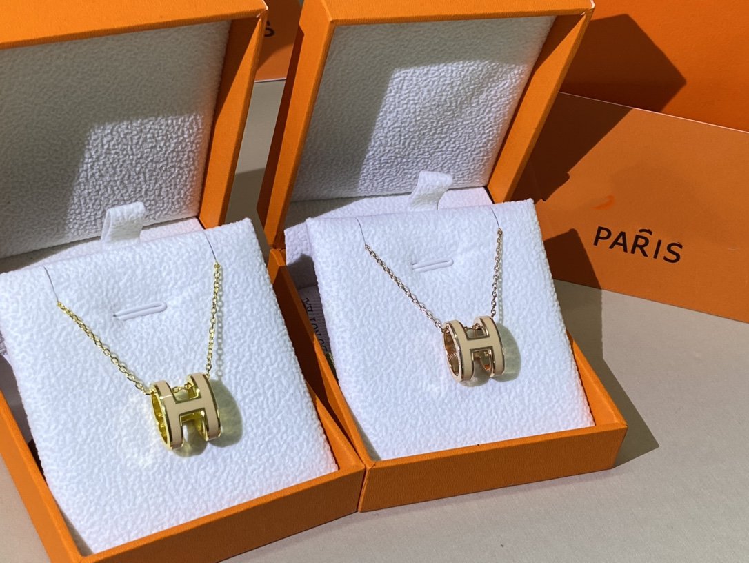 [Peak]HM CLIC YELLOW ENAMEL GOLD NECKLACE