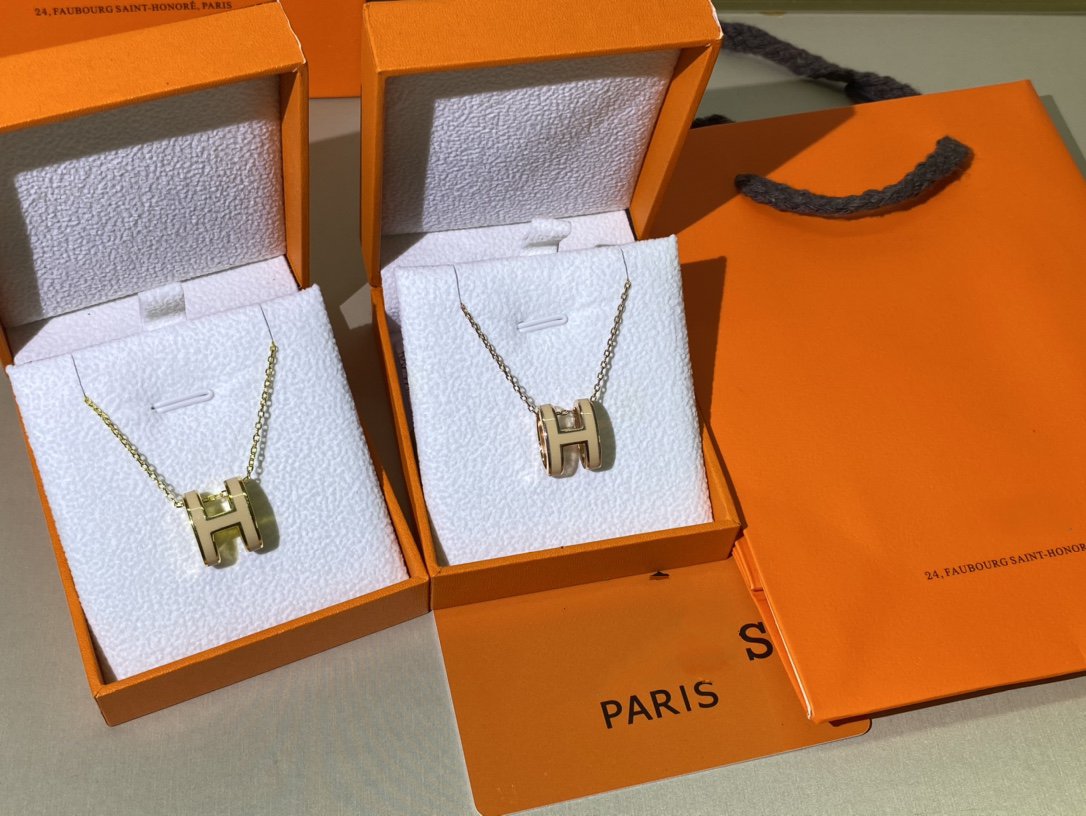 [Peak]HM CLIC YELLOW ENAMEL GOLD NECKLACE