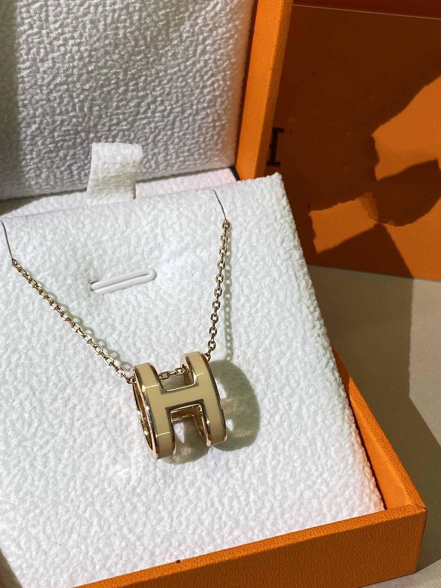 [Peak]HM CLIC YELLOW ENAMEL GOLD NECKLACE