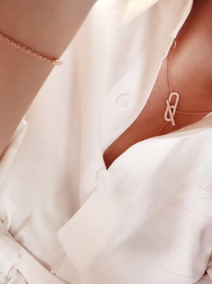 [Peak]HM FIRE PIG NOSE NECKLACE TRENDY STREET