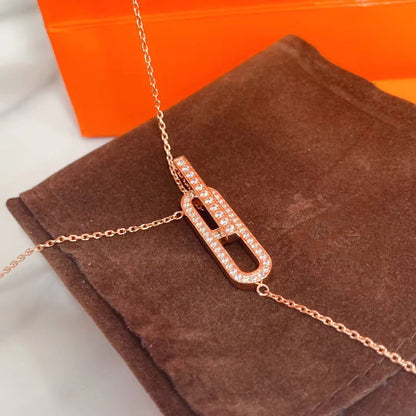 [Peak]HM NECKLACE PLATINUM ROSE GOLD DIAMOND
