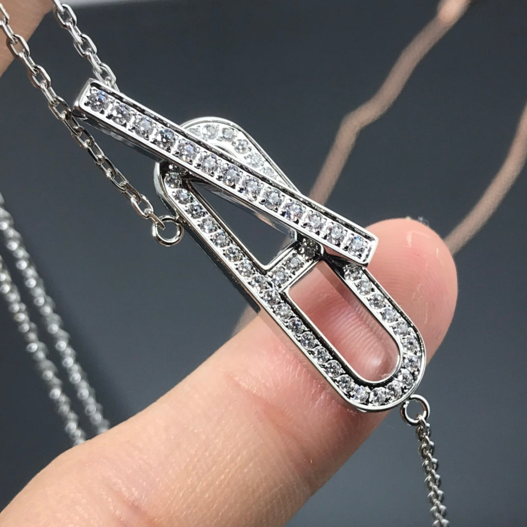 [Peak]HM NECKLACE PLATINUM ROSE GOLD DIAMOND