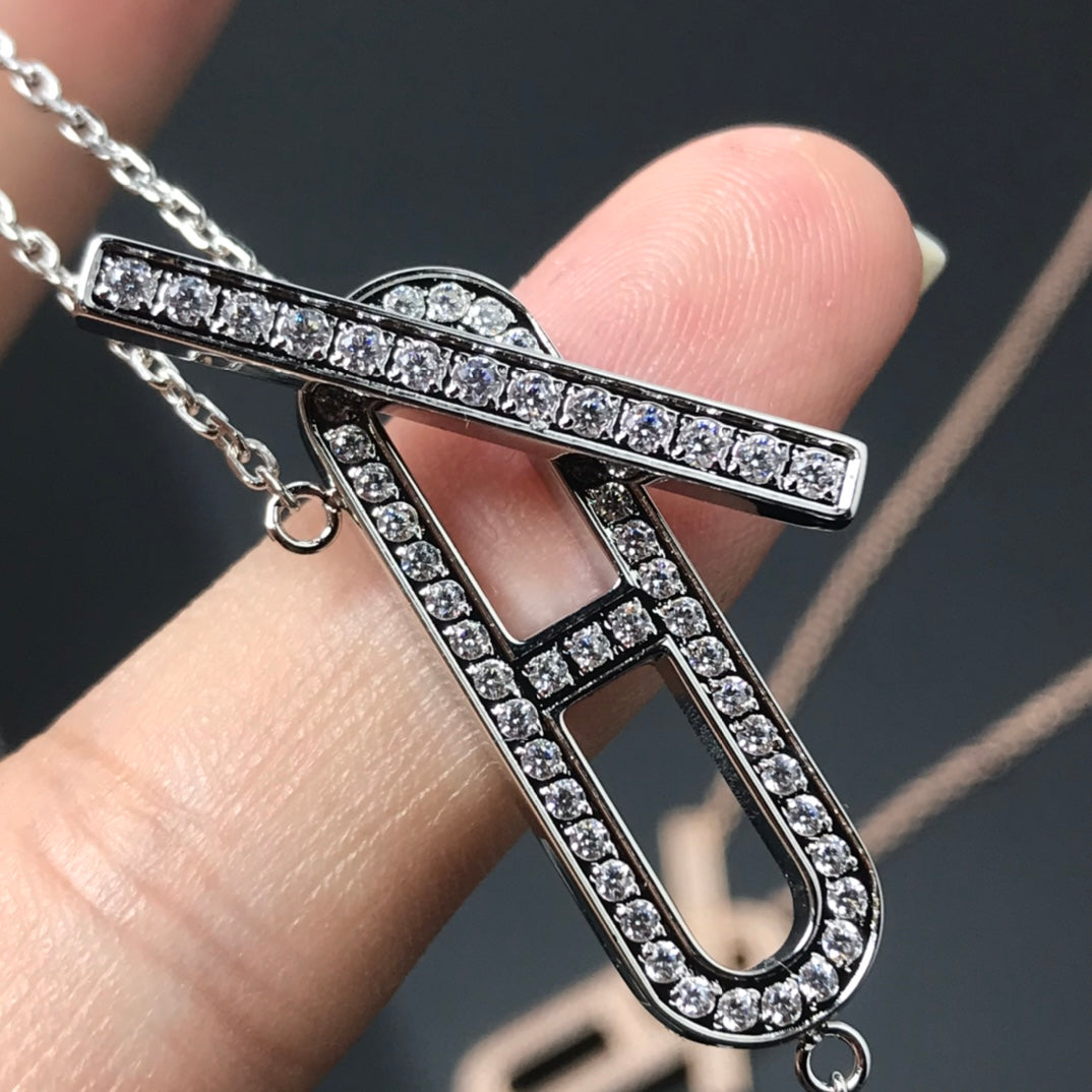 [Peak]HM NECKLACE PLATINUM ROSE GOLD DIAMOND