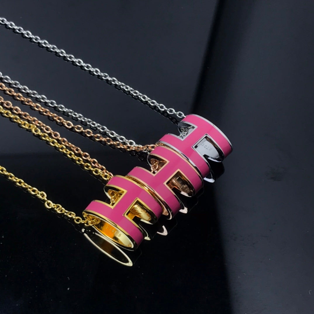 [Peak]H NECKLACE PINK