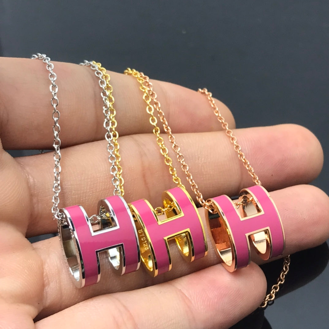 [Peak]H NECKLACE PINK