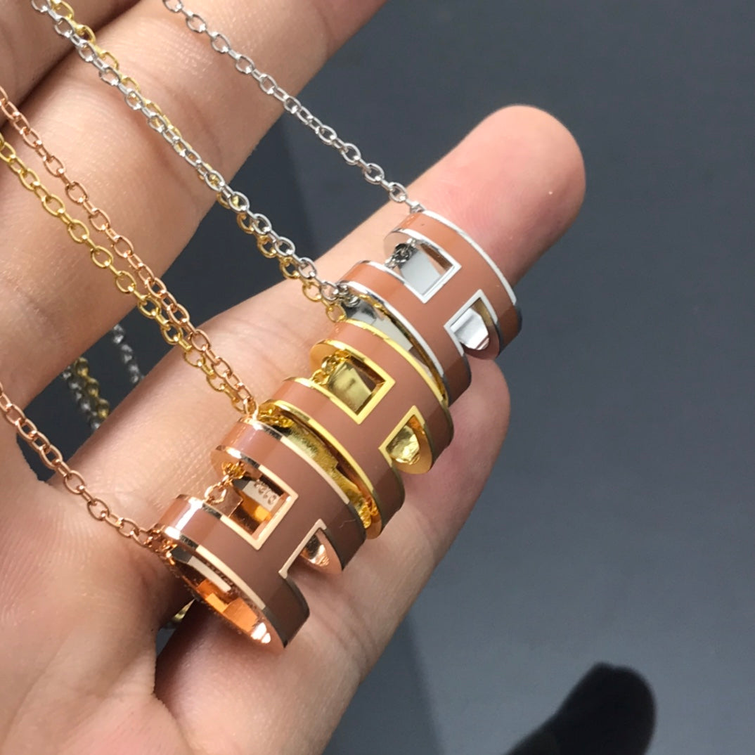 [Peak]H NECKLACE BROWN