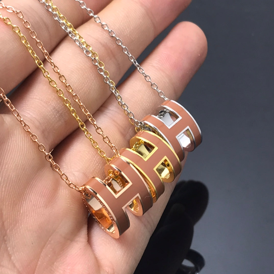 [Peak]H NECKLACE BROWN