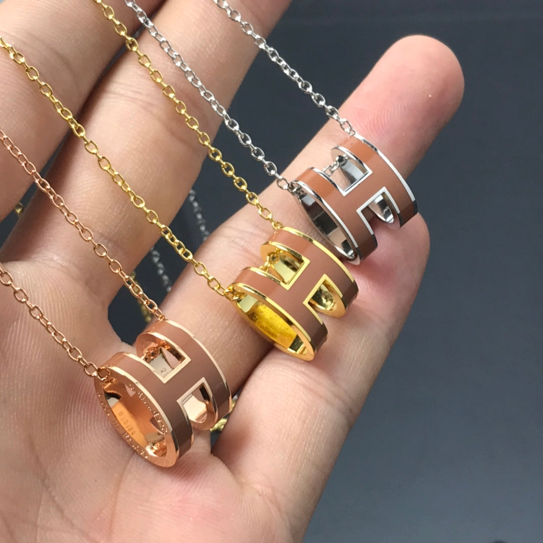 [Peak]H NECKLACE BROWN