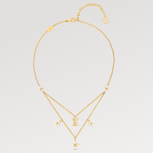 [Peak]FLOWERGRAM GOLD MOP DOUBLE ROW NECKLACE