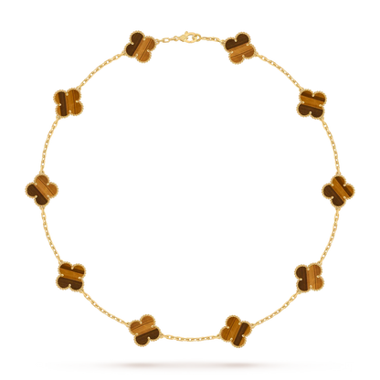[Peak]CLASSIC LUCKY 10-MOTIF CLOVER NECKLACE GOLD COLLECTION