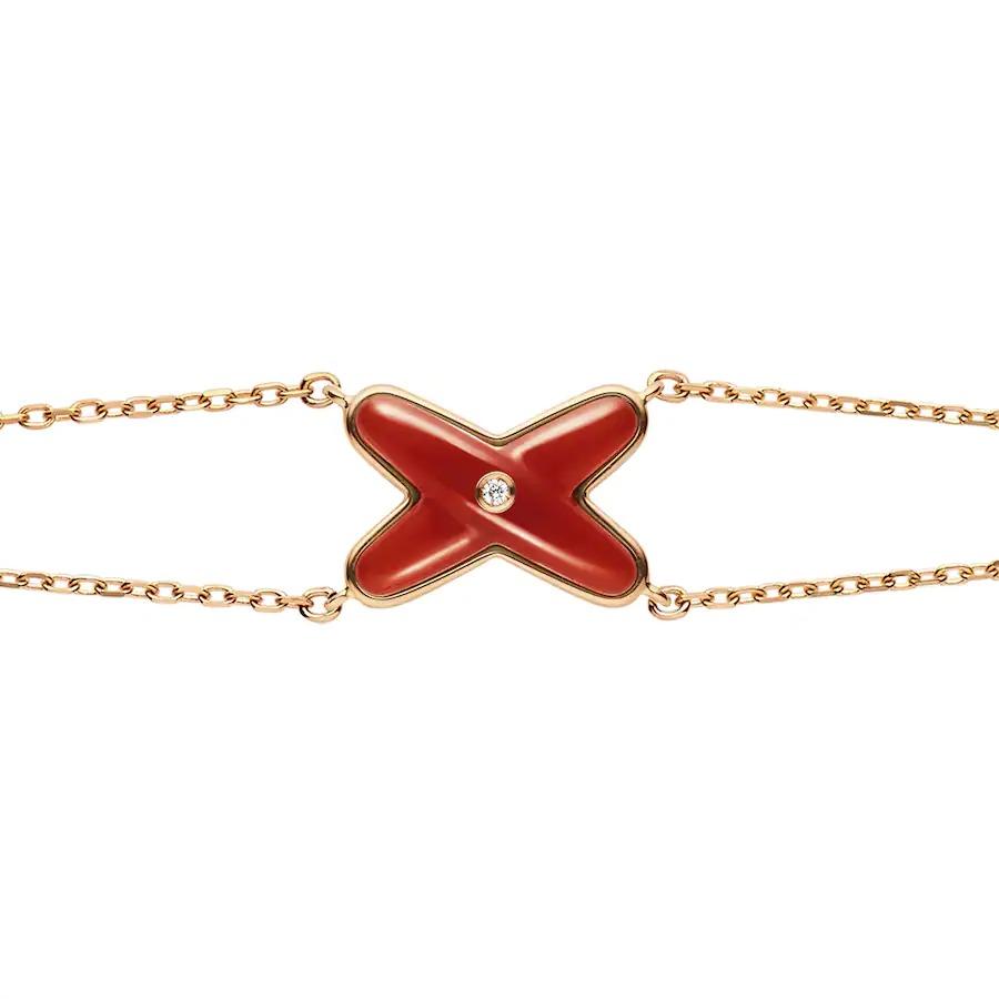 [Peak]JEUX BRACELET CARNELIAN ROSE GOLD 1 DIAMOND