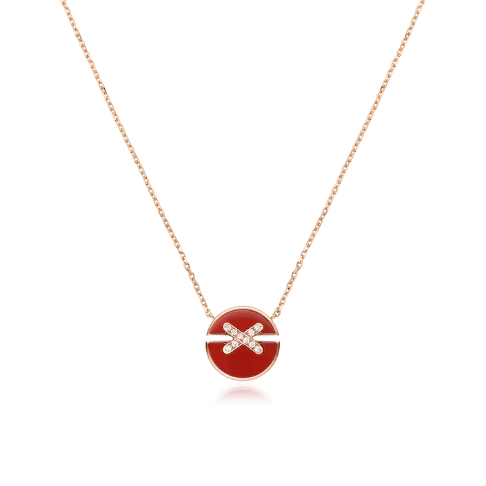 [Peak]JEUX DE ROSE GOLD DIAMOND NECKLACE