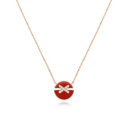 [Peak]JEUX DE ROSE GOLD DIAMOND NECKLACE
