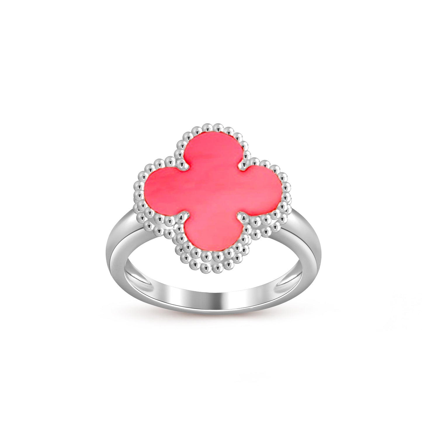 [Peak]LUCKY CLOVER VINTAGE WHITE GOLD RING COLLECTION