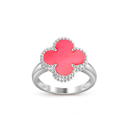 [Peak]LUCKY CLOVER VINTAGE WHITE GOLD RING COLLECTION