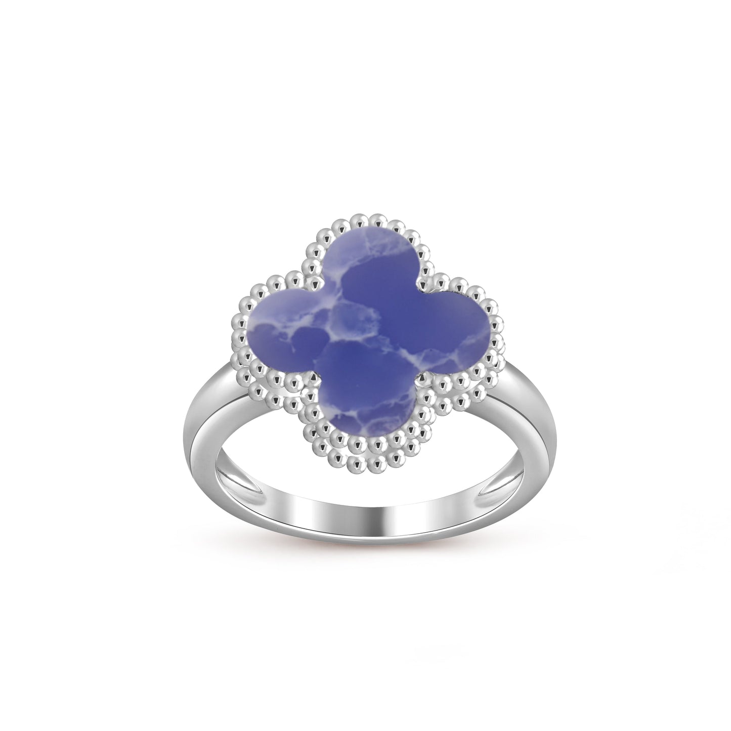 [Peak]LUCKY CLOVER VINTAGE WHITE GOLD RING COLLECTION