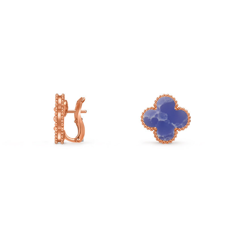 [Peak]15MM CLOVER FLOWER STUD EARRINGS ROSE GOLD COLLECTION