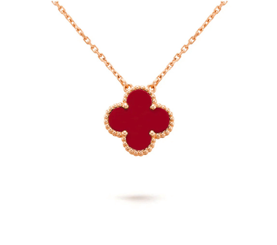 [Peak]15MM CLOVER FLOWER PENDANT NECKLACE COLLECTION
