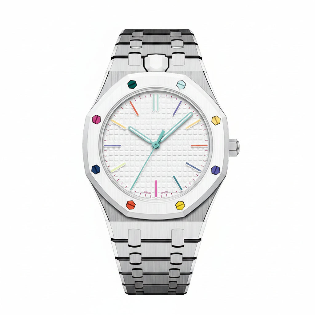 [Peak]OAK POP EXCLUSIVE SILVER STEEL STRAP