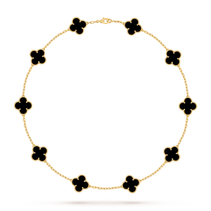 [Peak]CLASSIC LUCKY 10-MOTIF CLOVER NECKLACE GOLD COLLECTION