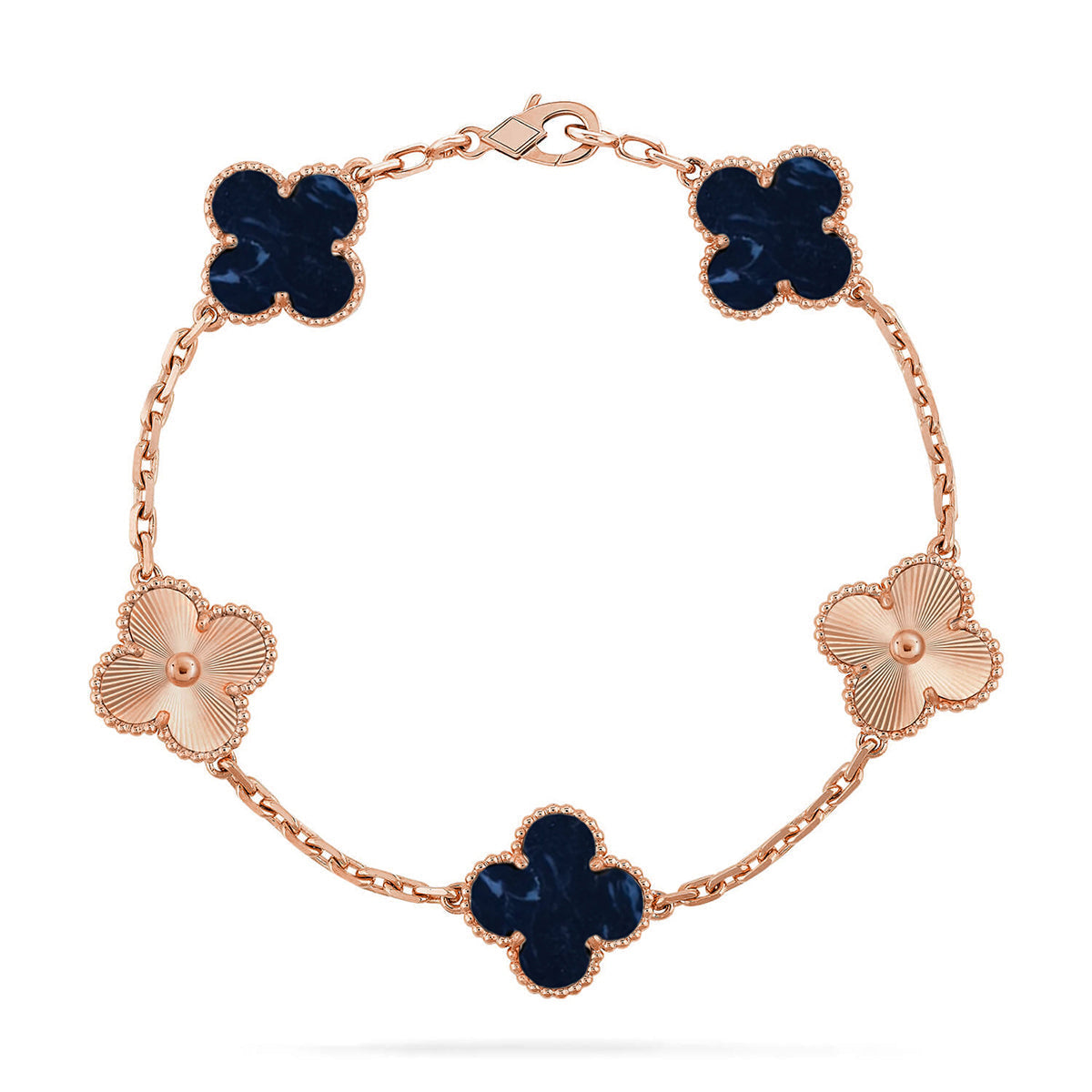 [Peak]LUCKY CLOVER 5-MOTIF BRACELET - PIETERSITE COLLECTION
