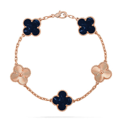 [Peak]LUCKY CLOVER 5-MOTIF BRACELET - PIETERSITE COLLECTION