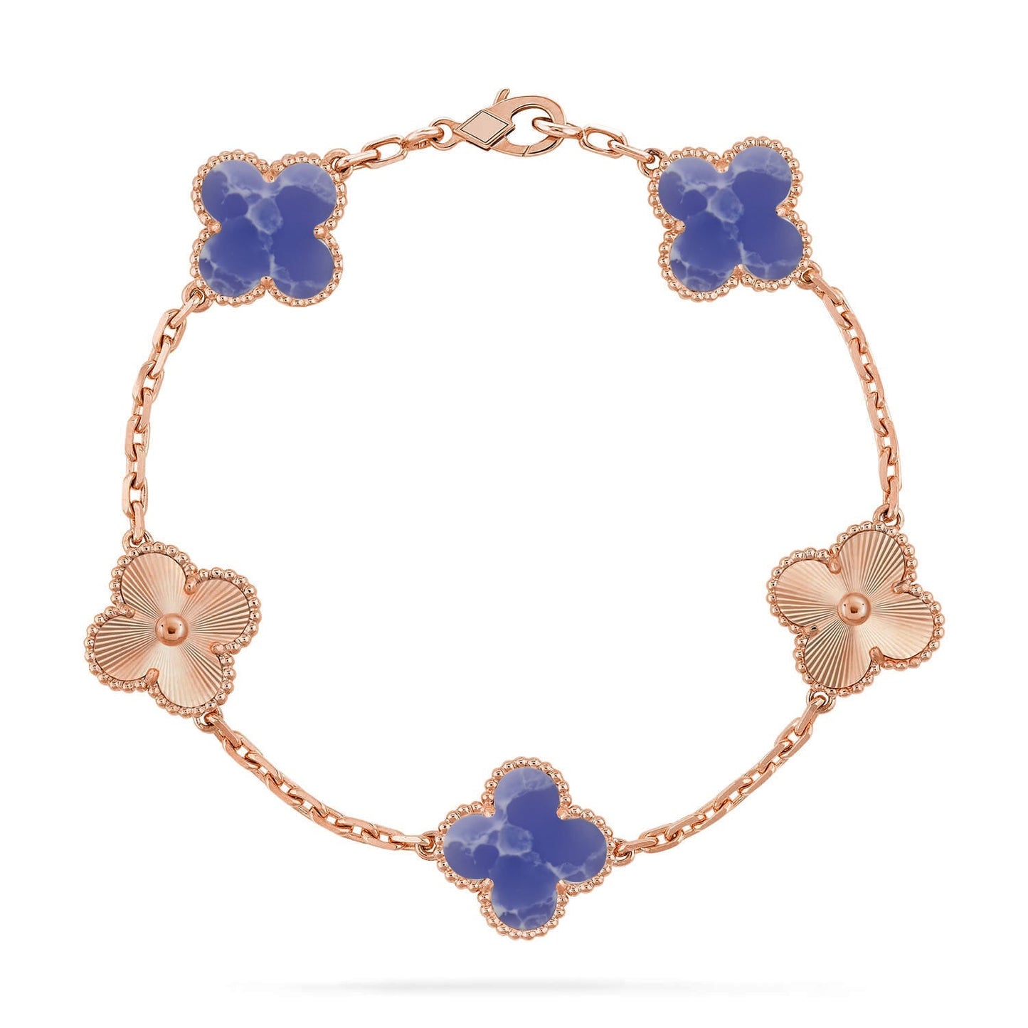 [Peak]LUCKY CLOVER 5-MOTIF BRACELET - BLUE LARIMAR COLLECTION