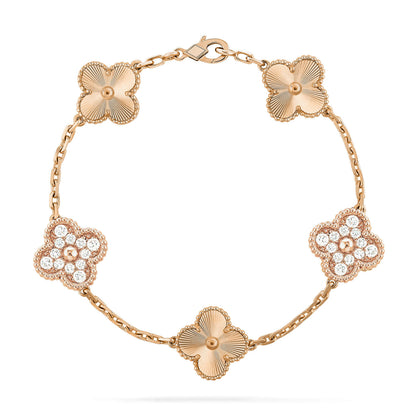 [Peak]LUCKY CLOVER 5-MOTIF BRACELET - LASER COLLECTION