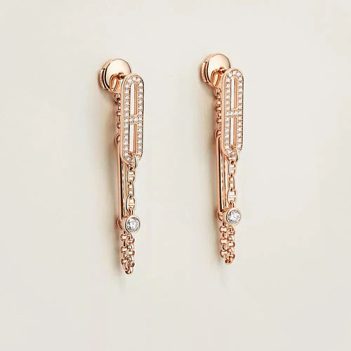 [Peak]CHAINE CHAOS DIAMOND DROP EARRINGS