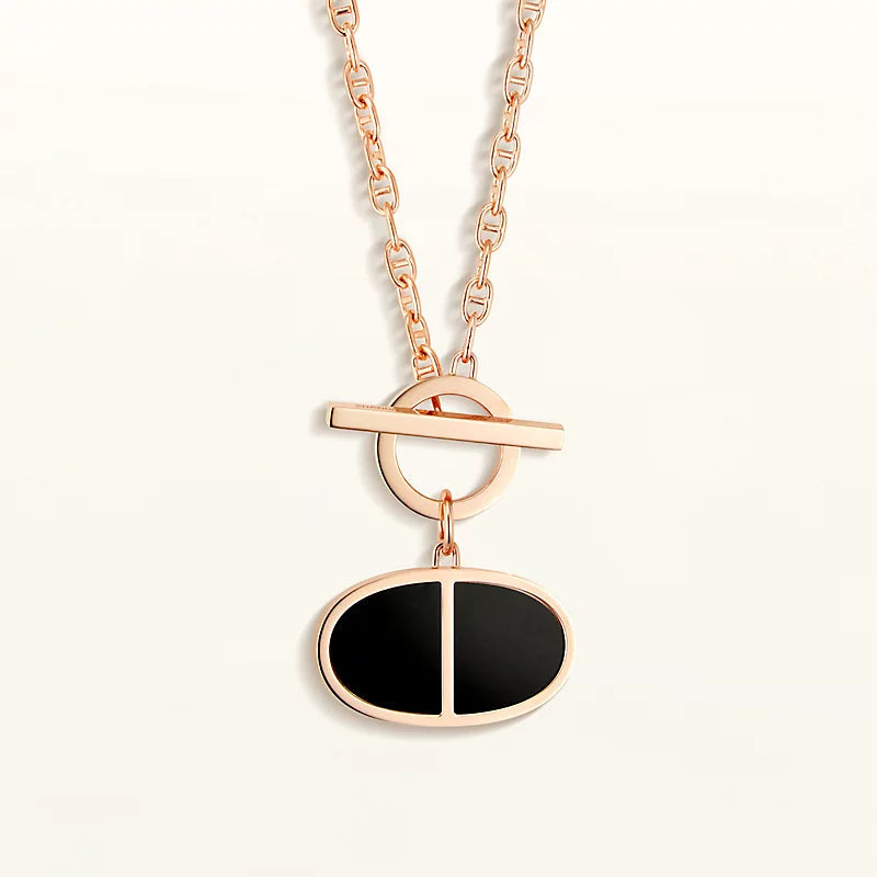 [Peak]CHAINE VERSO BLACK CERAMIC NECKLACE