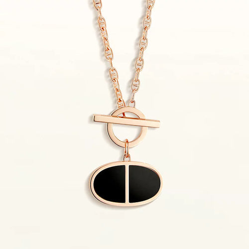 [Peak]CHAINE VERSO BLACK CERAMIC NECKLACE