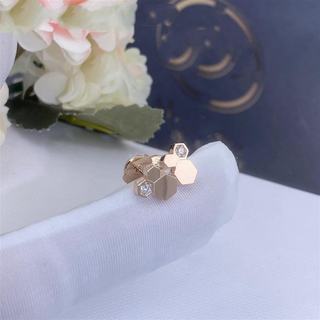 [Peak]BEE LOVE ROSE GOLD DIAMOND EARRINGS