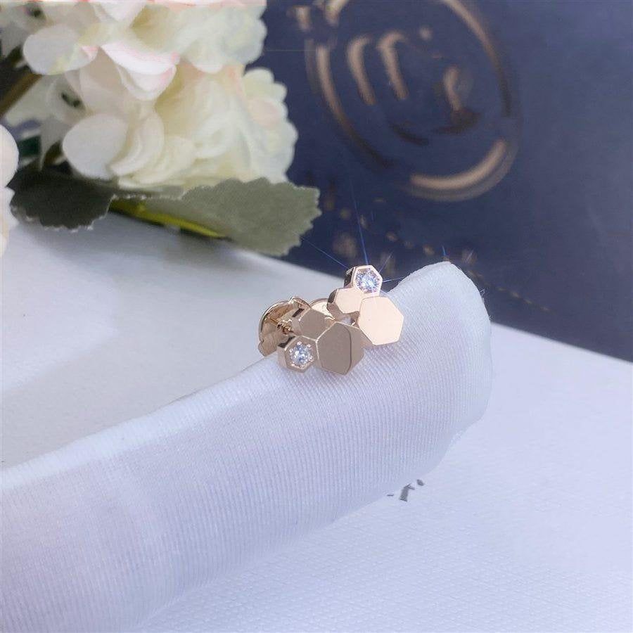 [Peak]BEE LOVE ROSE GOLD DIAMOND EARRINGS