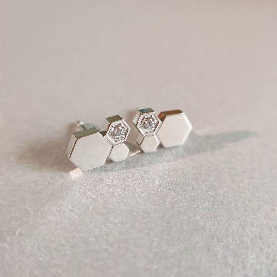 [Peak]BEE LOVE SILVER DIAMOND EARRINGS