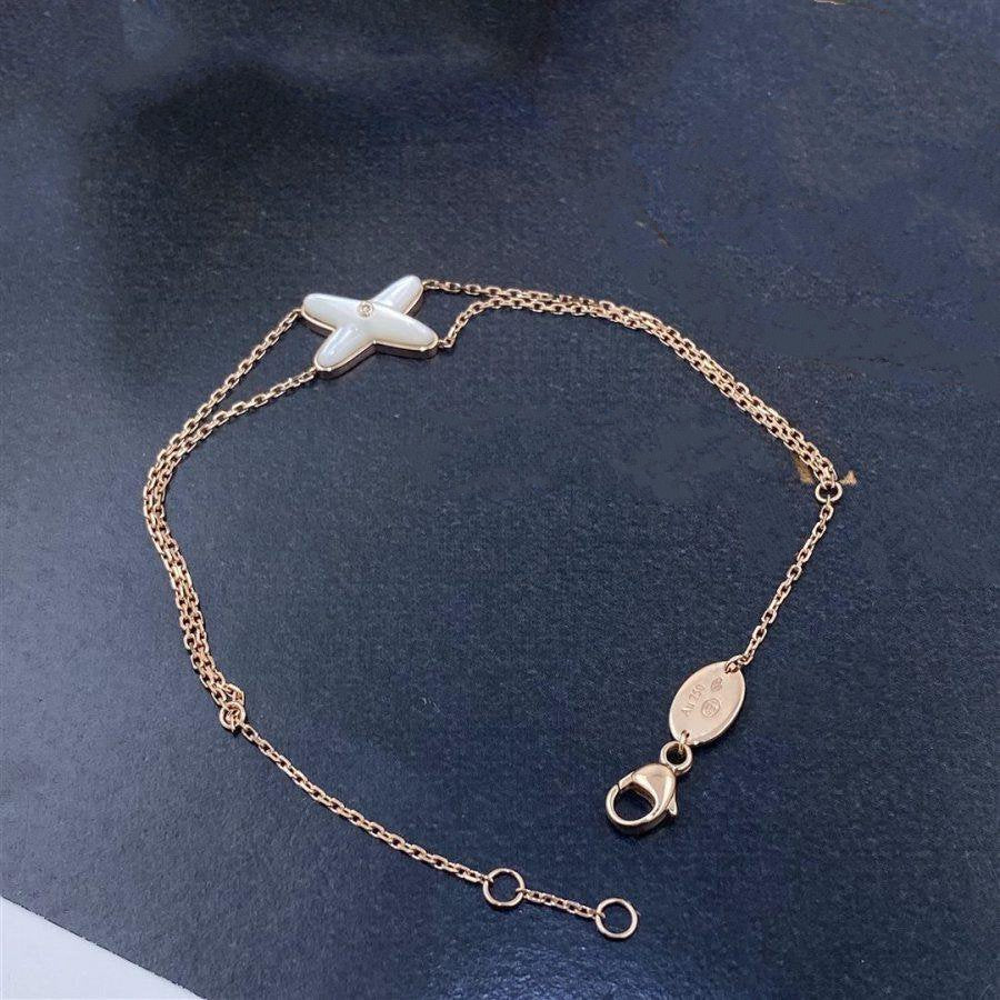[Peak]JEUX BRACELET WHITE MOP ROSE GOLD 1 DIAMOND