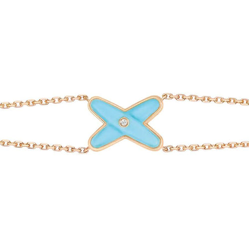 [Peak]JEUX BRACELET TURQUOISE ROSE GOLD 1 DIAMOND